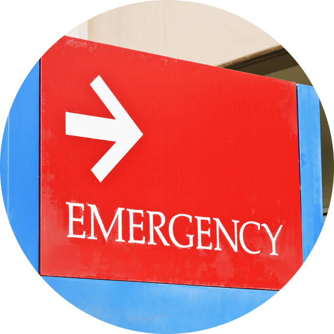 emergency sign for dental emergencies in Rockville, MD.