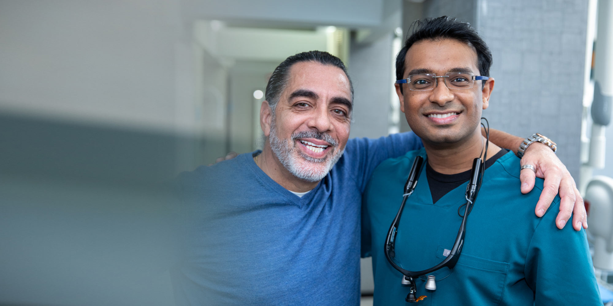 Dr. Gurjar and dental implants patient