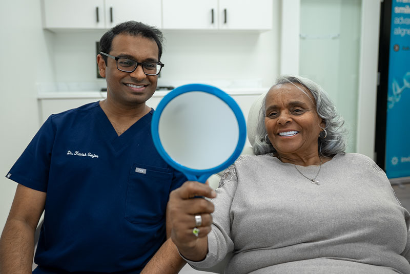dr g with dental patient