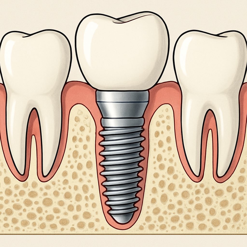 A comparison chart clearly illustrating and contrasting the different types of dental implants: endosteal, subperiosteal, zygomatic, and mini implants. The chart should include brief descriptions and ideal use cases for each implant type. No text on image.